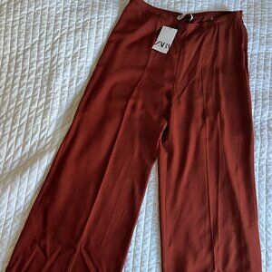 Zara wide-legged trousers in copper NWT